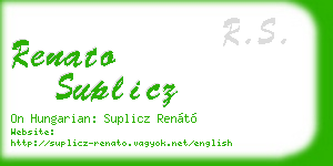 renato suplicz business card